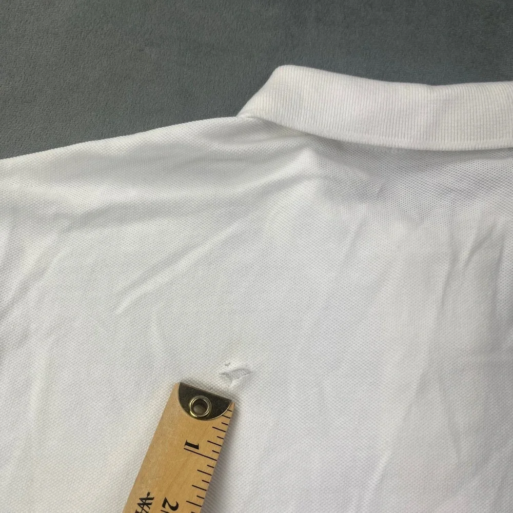 Polo Ralph Lauren Shirt Classic Fit Medium White Cotton NWT Flaws MSRP $118